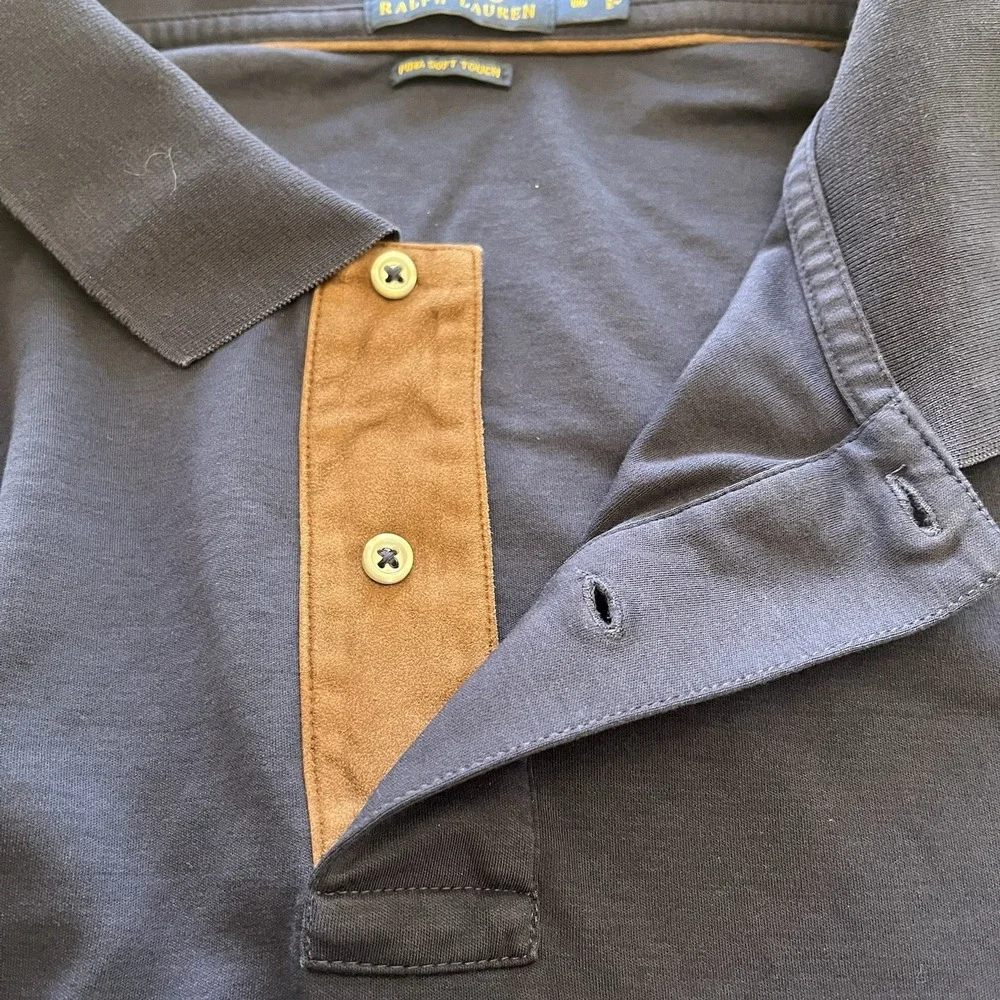 Polo Ralph Lauren Mens Polo shirt Soft touch Pima Cotton Size 4XB Blue Flesh